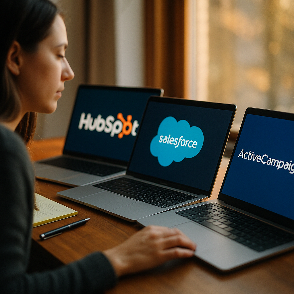 HubSpot vs Salesforce vs ActiveCampaign for Mid-Market CRM