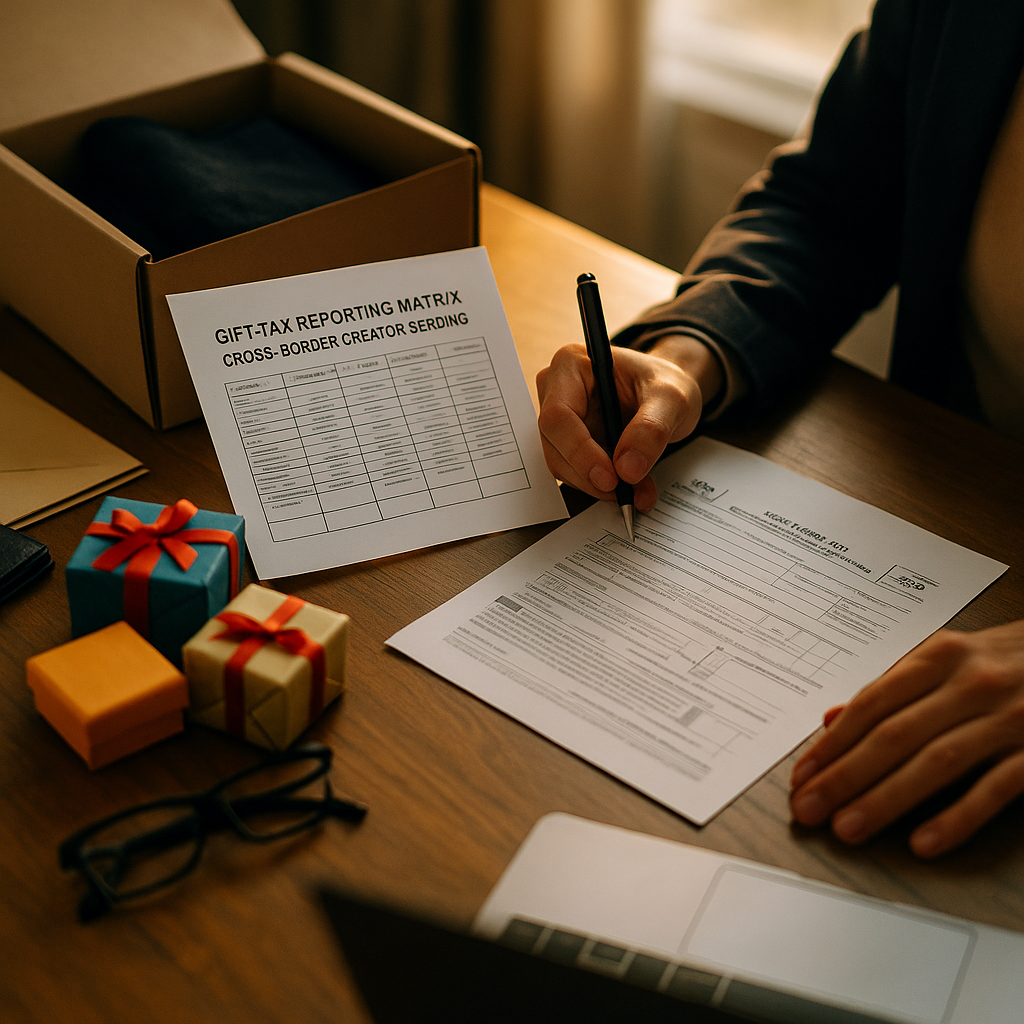 Gift-Tax Reporting Matrix for Cross-Border Creator Seeding