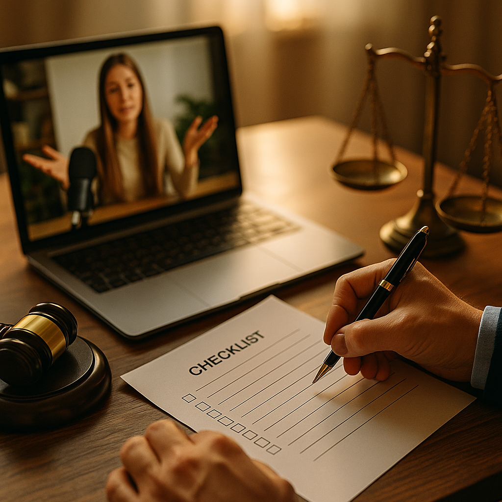 Legal Review Checklist for AI-Scripted Creator Content