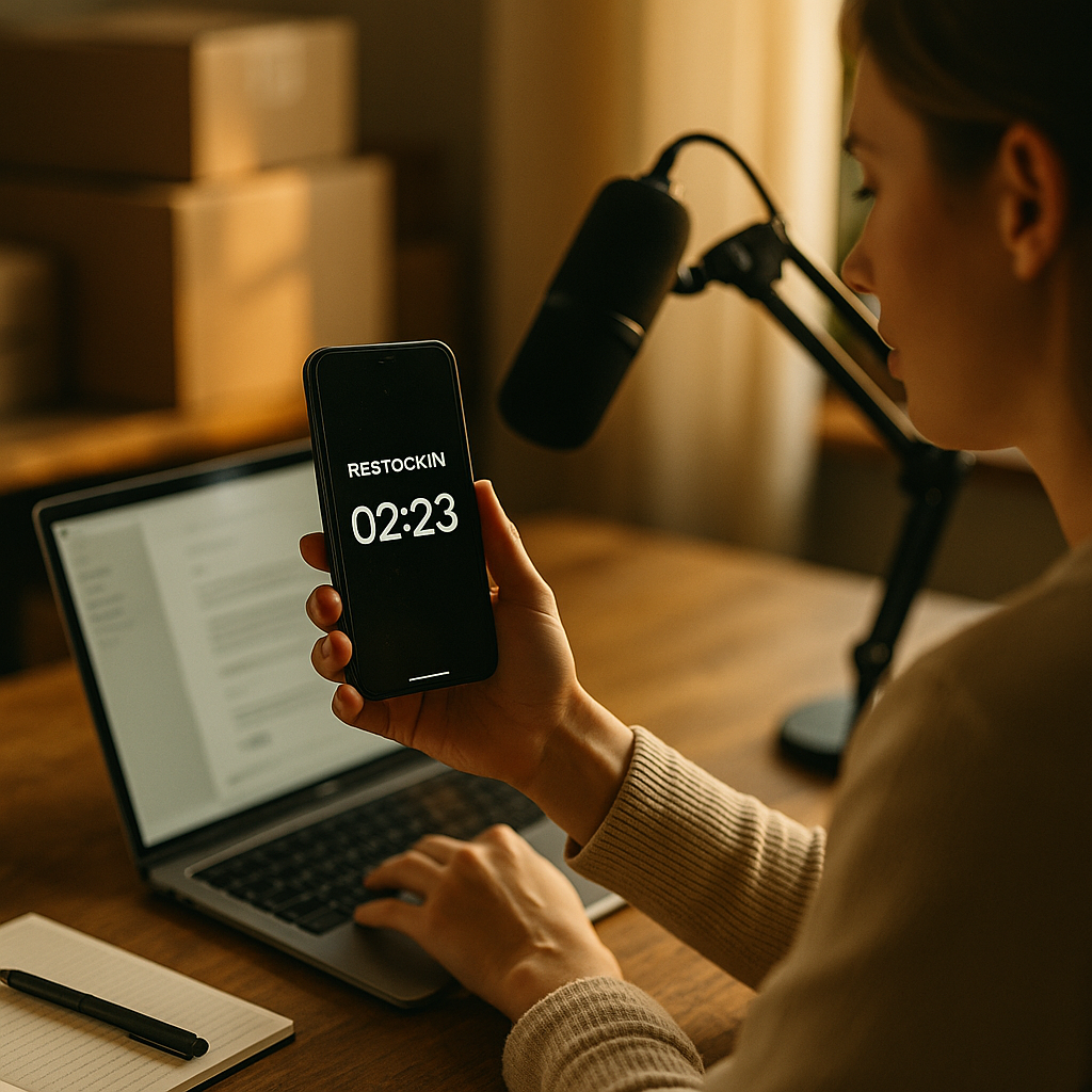 Countdown-to-Restock Format: Briefing Creators Without FTC Risk