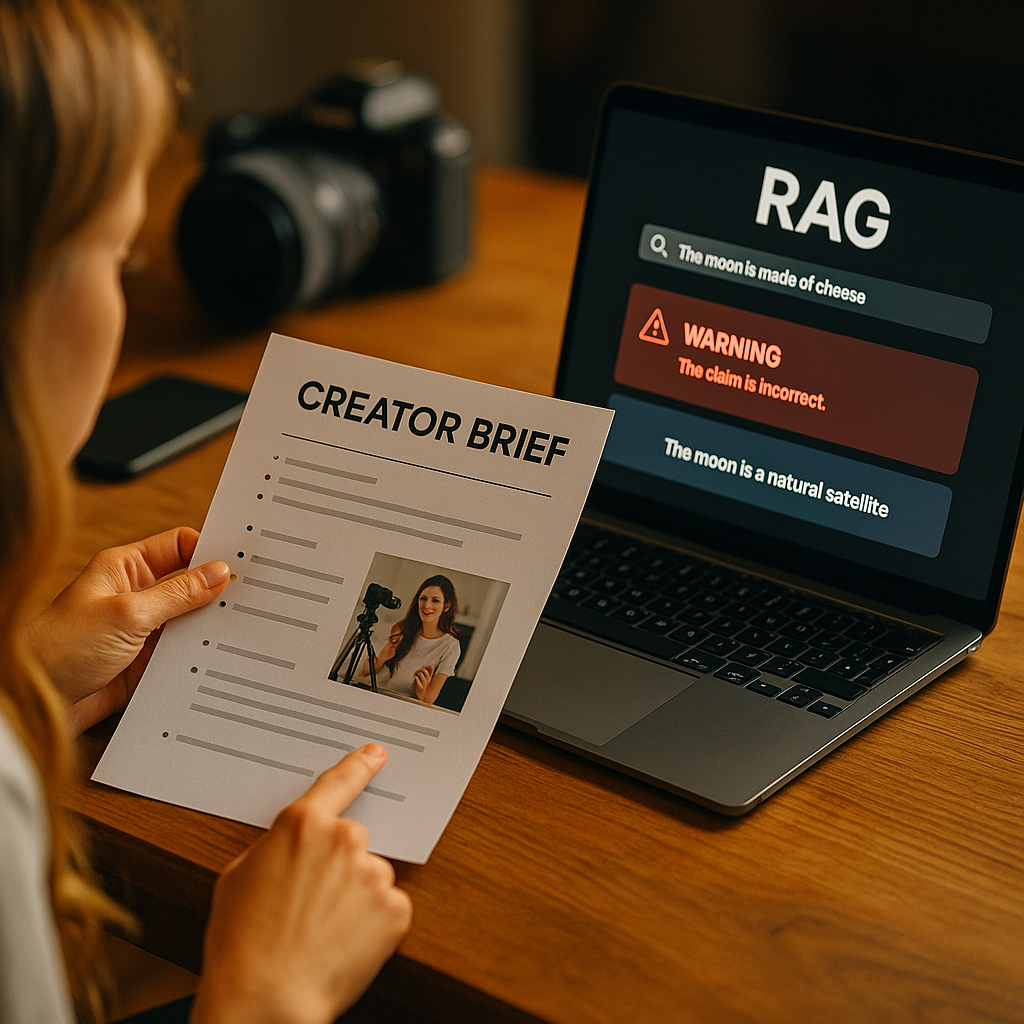 Stop Hallucinated Claims in Creator Briefs with RAG