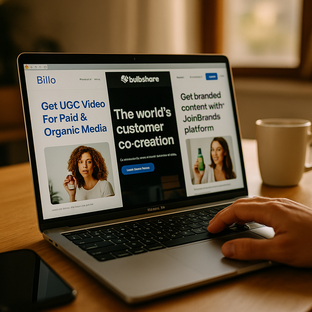 Billo vs Bulbshare vs JoinBrands, UGC Marketplace Compared