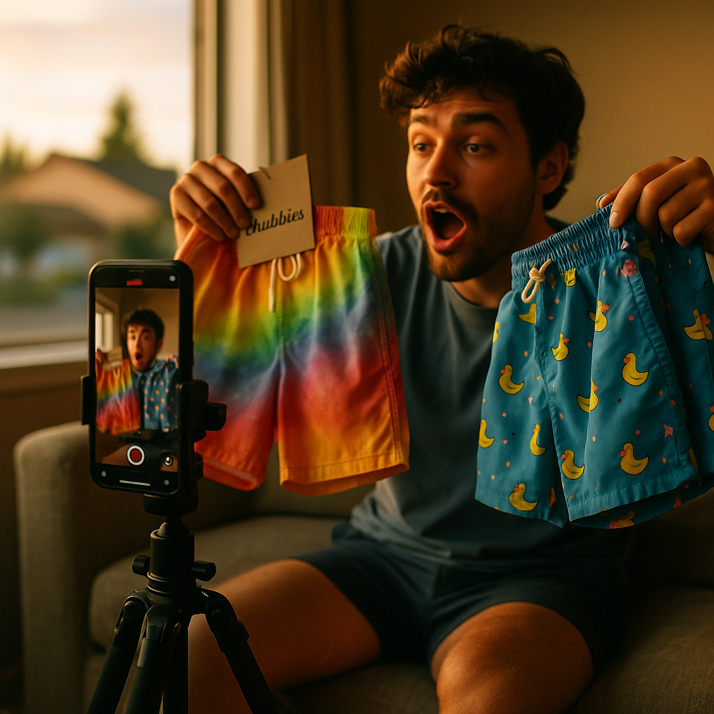Chubbies Sells Out Shorts with Absurdist TikTok Creator Briefs