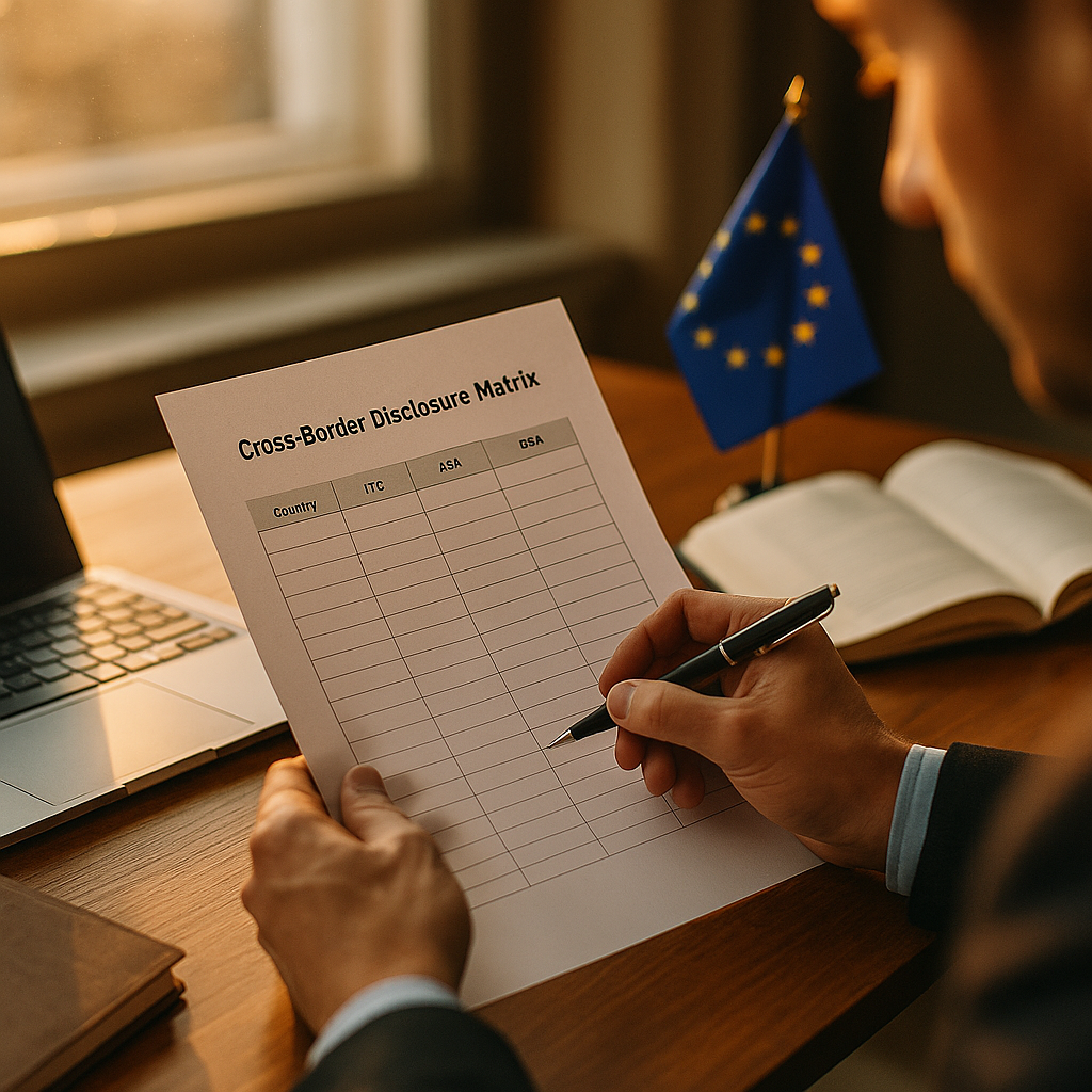 Cross-Border Disclosure Matrix for FTC, ASA, and DSA Rules