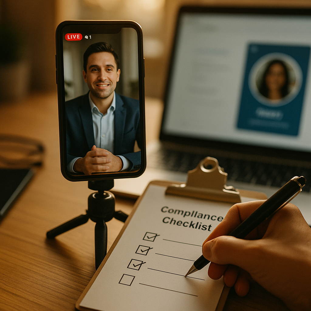 LinkedIn Live and Stories Disclosure Compliance Checklist