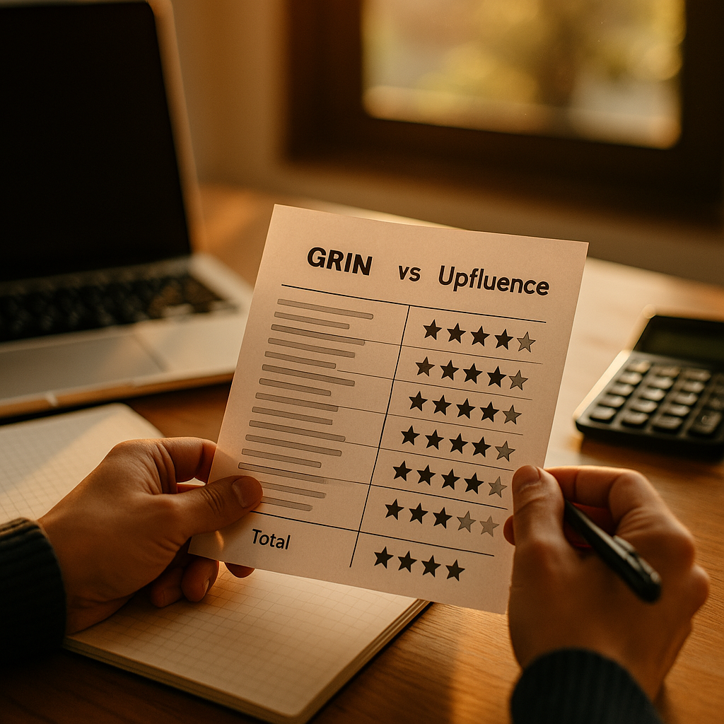 GRIN vs Upfluence: A Vendor Scorecard Framework That Works