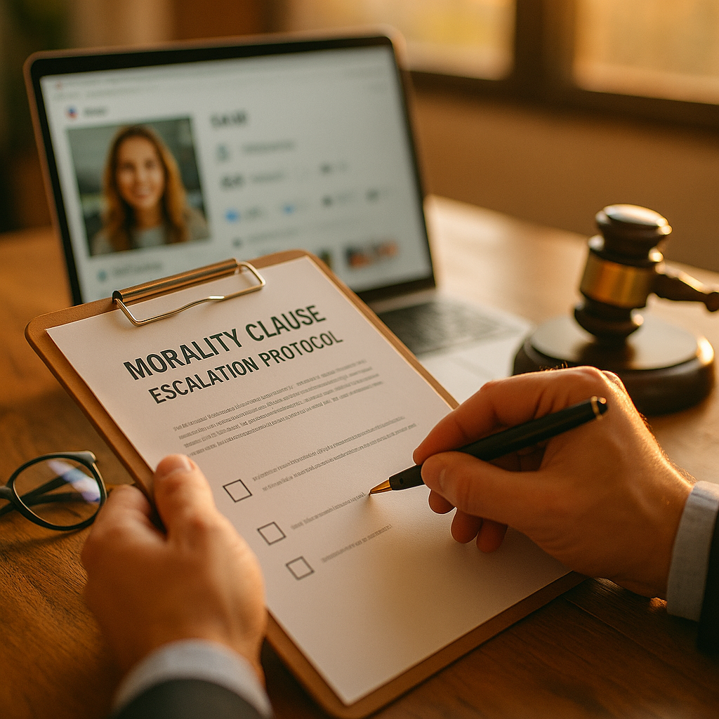 Morality Clause Review Escalation Protocol for Brands
