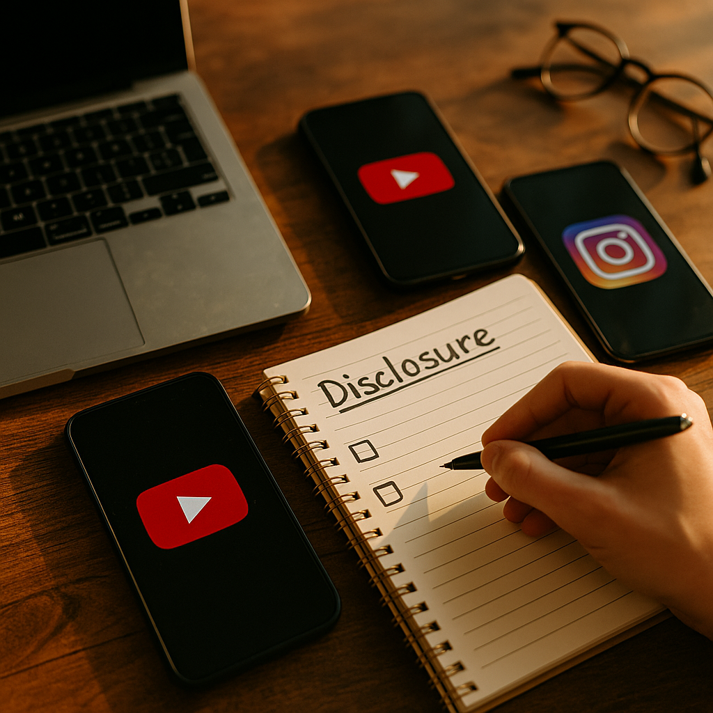 Cross-Platform Disclosure Playbook for TikTok, YouTube, and Instagram