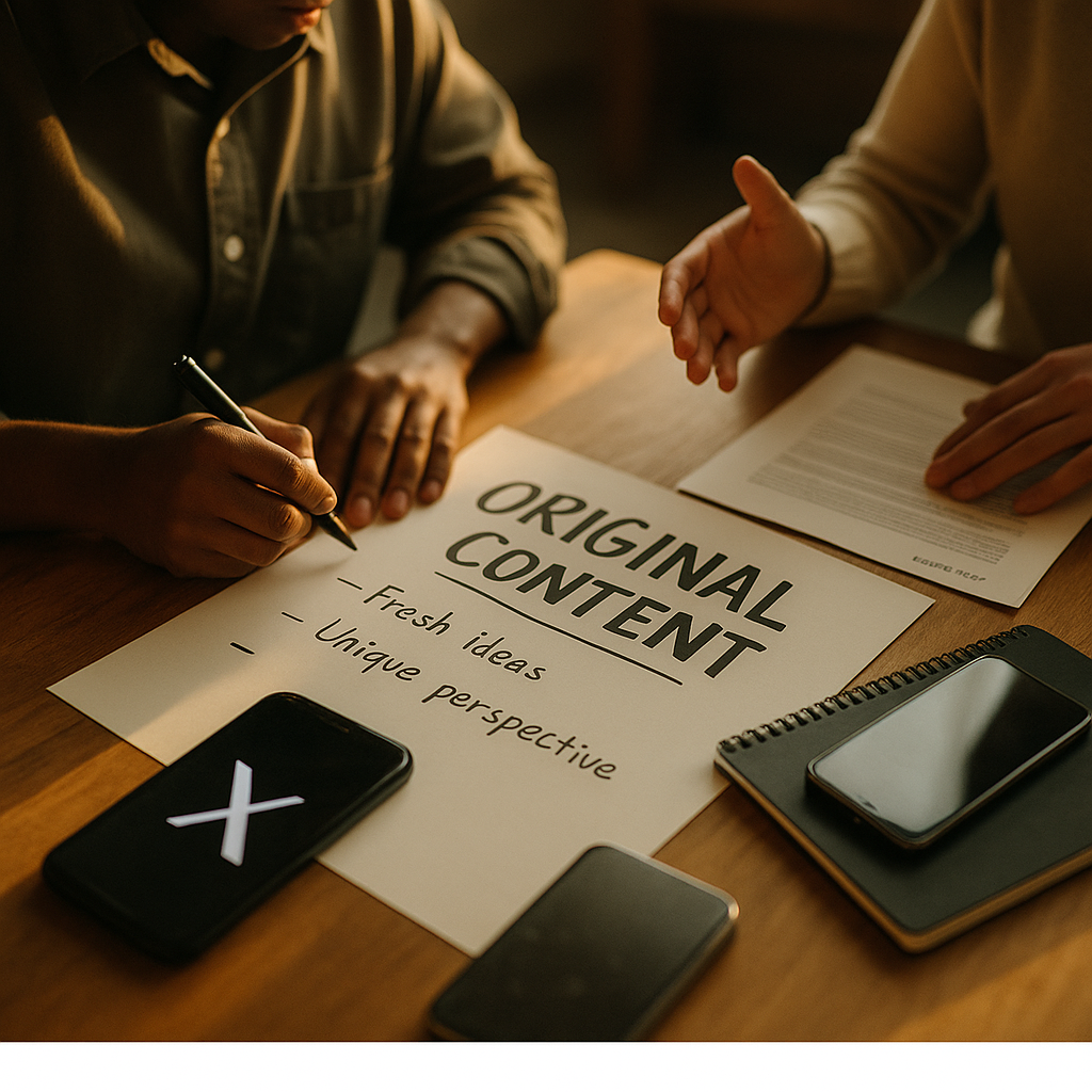Briefing Creators for X Creator Rewards Originality Rules