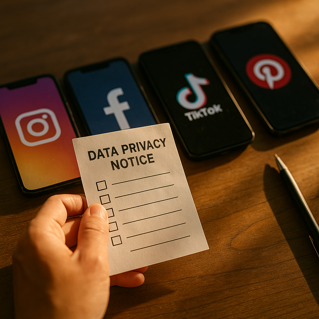 Social Commerce Data-Privacy Notice Checklist, Platform by Platform