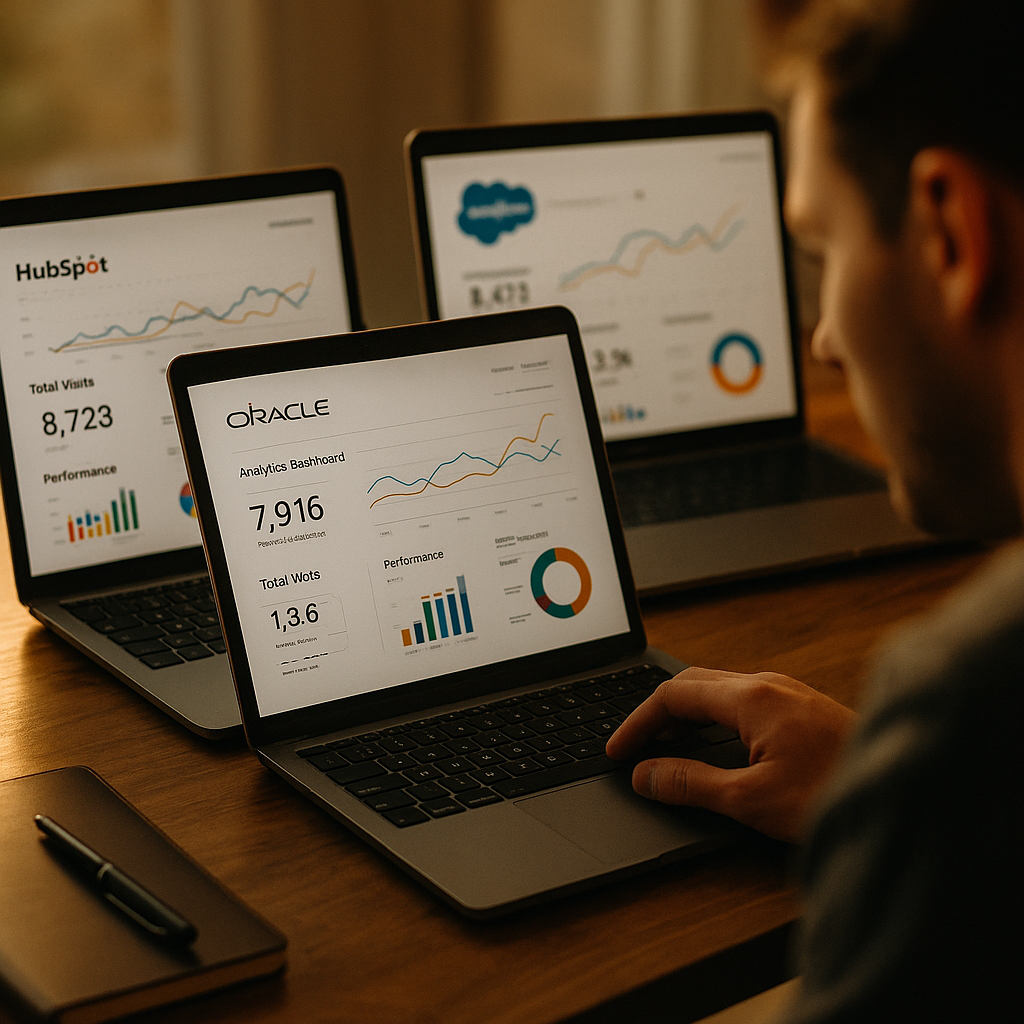 HubSpot vs Salesforce vs Oracle: Native AEO Monitoring Compared