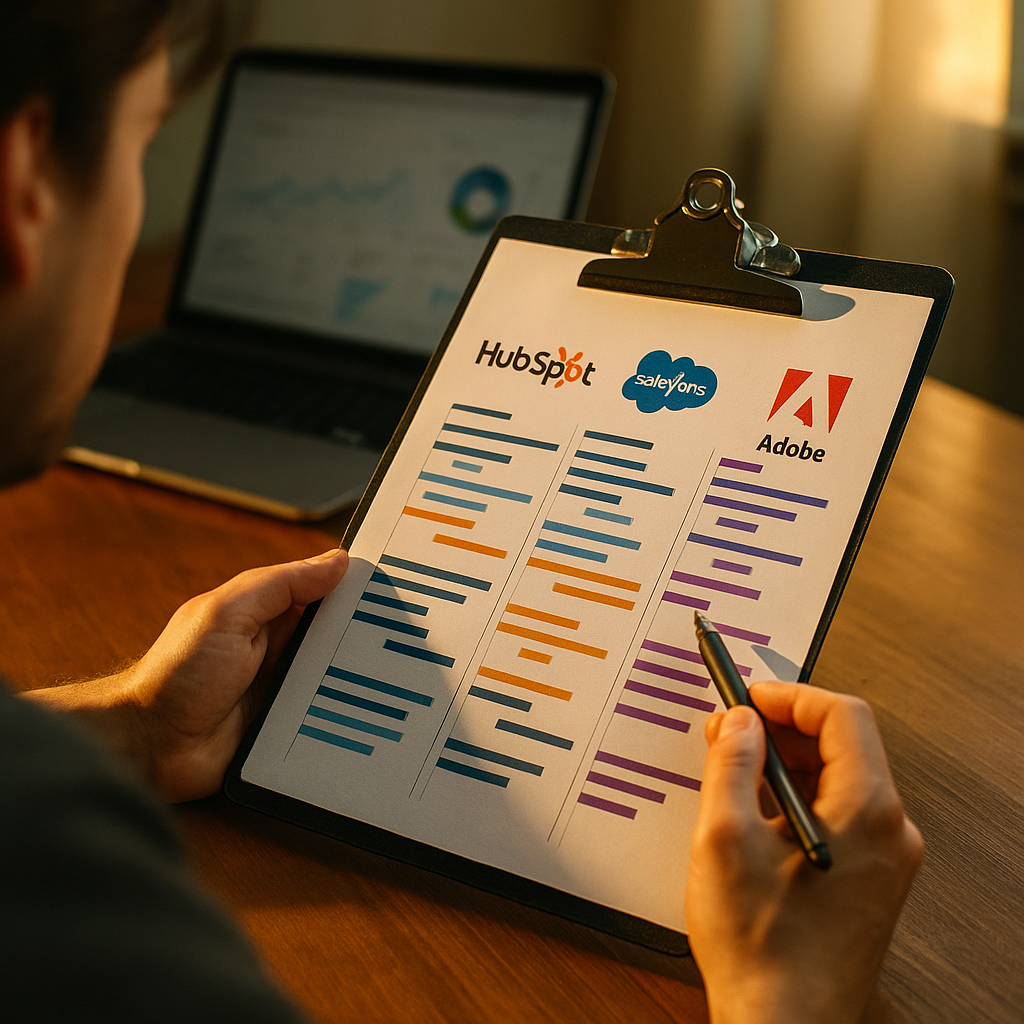 HubSpot vs Salesforce vs Adobe: AEO Monitoring Roadmaps Compared