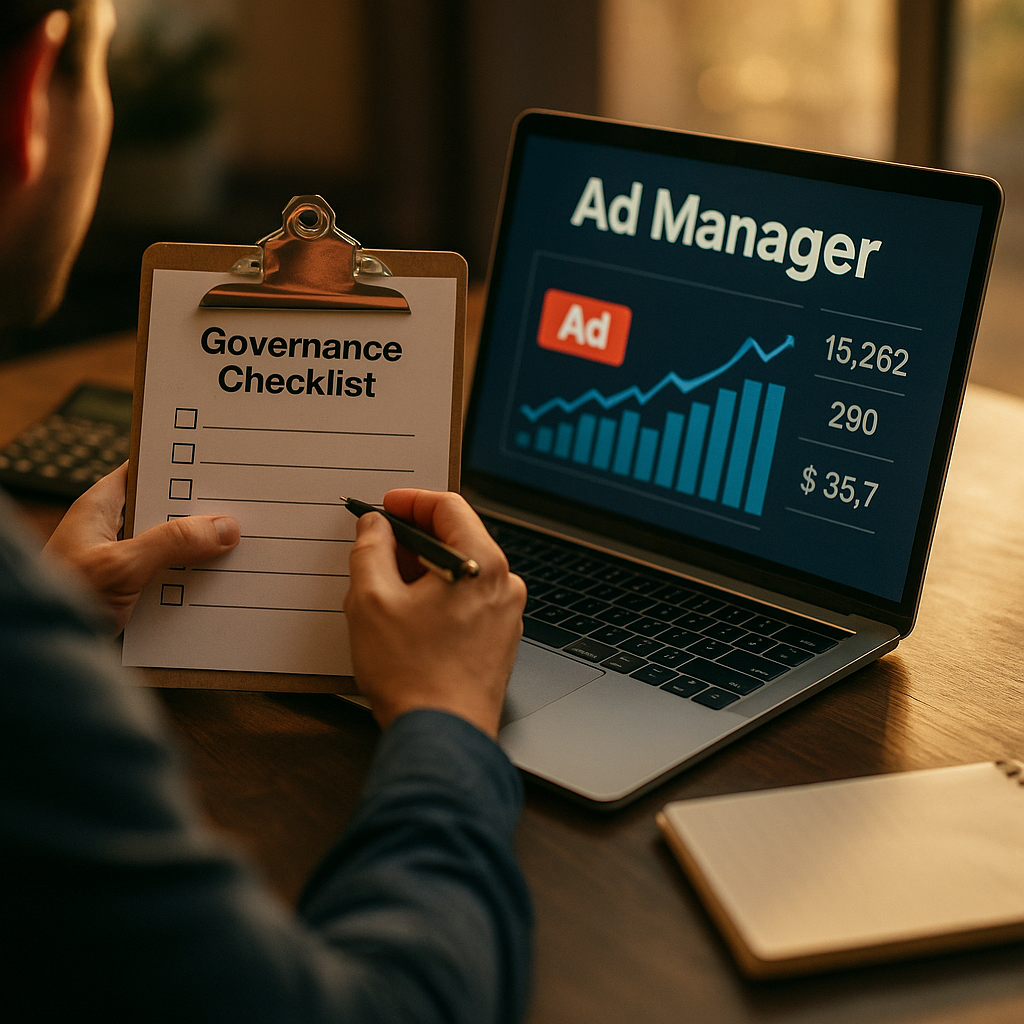Ask Ad Manager Governance Checklist for Agentic Ad Spend