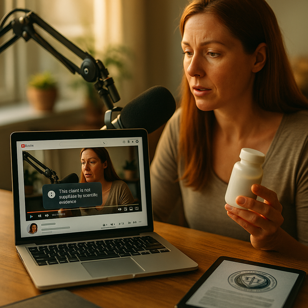 FTC Testimonial Substantiation vs YouTubes Health Claim Filters