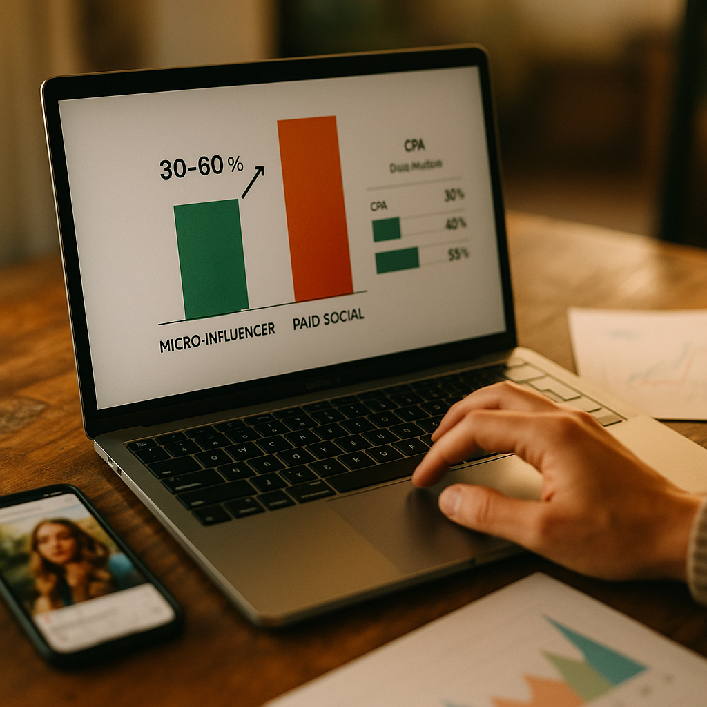 Micro-Influencer CPA Data Reveals 30-60% Savings vs Paid Social
