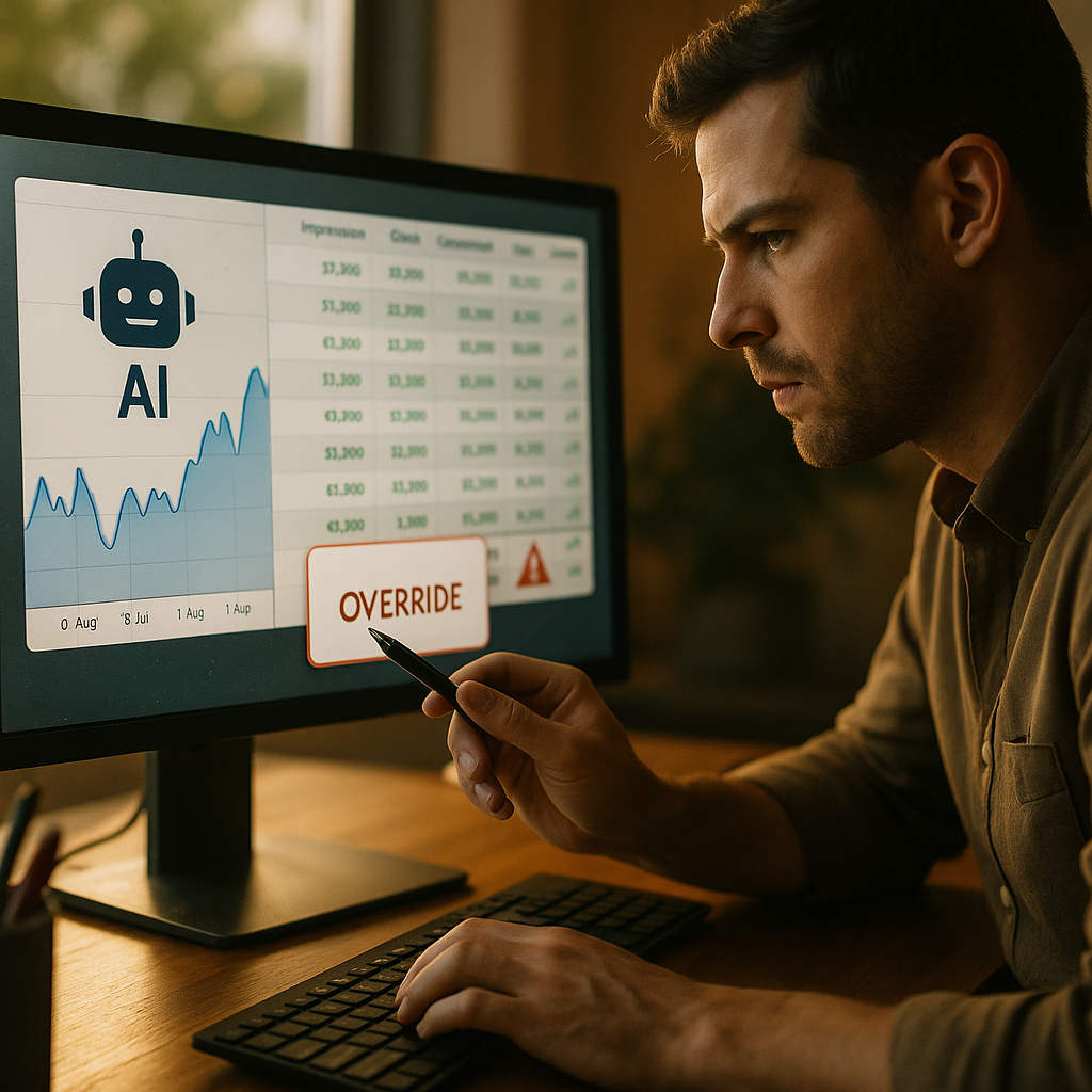 AI Media-Buying Error Rate: A Human Override Framework