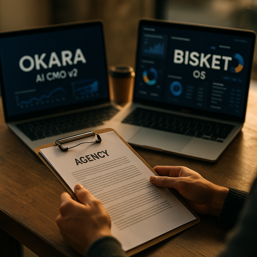 Okara AI CMO v2 vs Bisket OS, Can They Replace Agencies