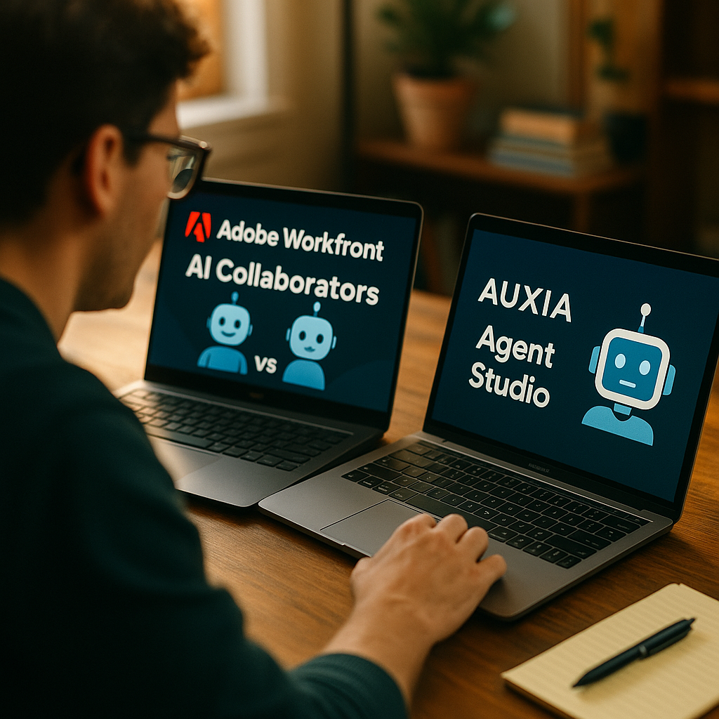Adobe Workfront AI Collaborators vs Auxia Agent Studio