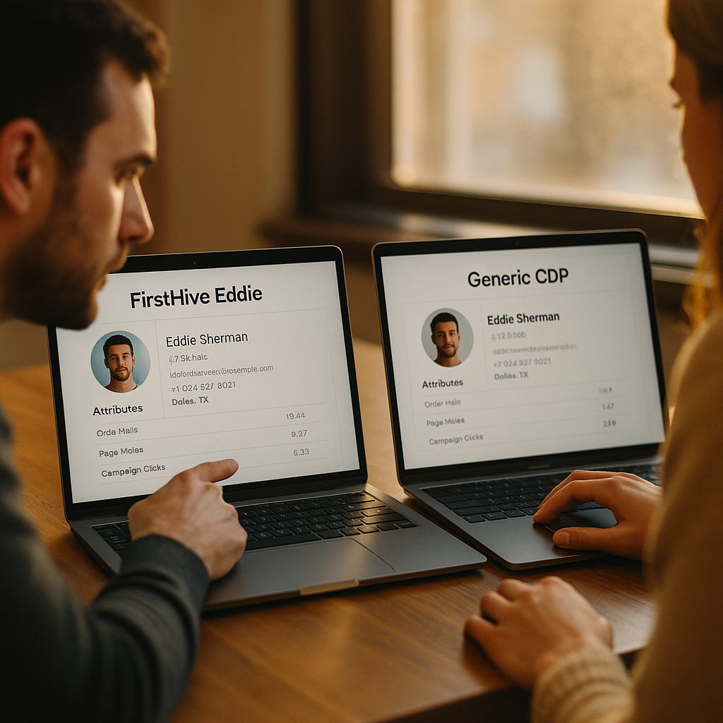 FirstHive Eddie vs Generic CDP Matching, Tested for Mid-Market
