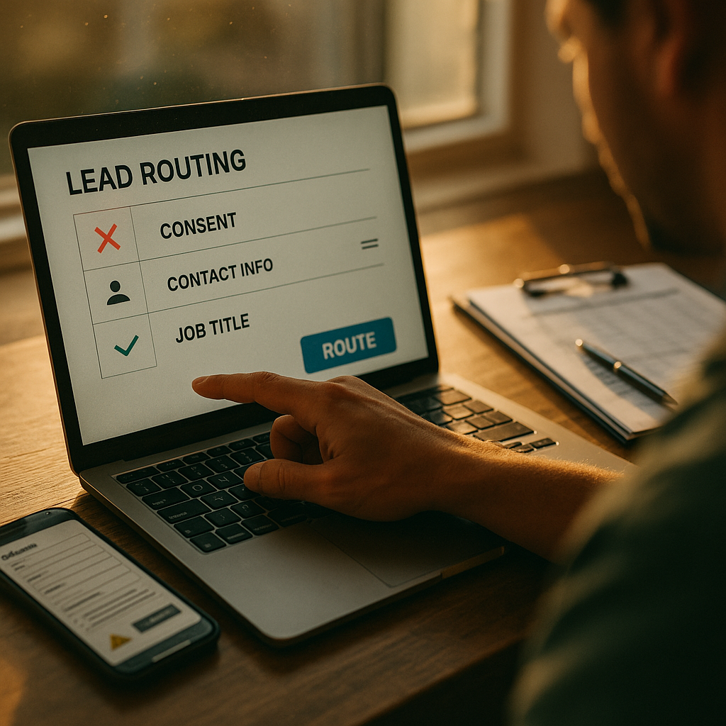 Consent and Data Quality Gates for Demand-Gen Lead Routing