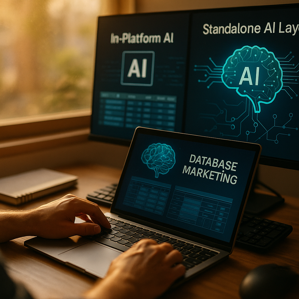 AI Database Marketing: In-Platform AI vs Standalone Layer
