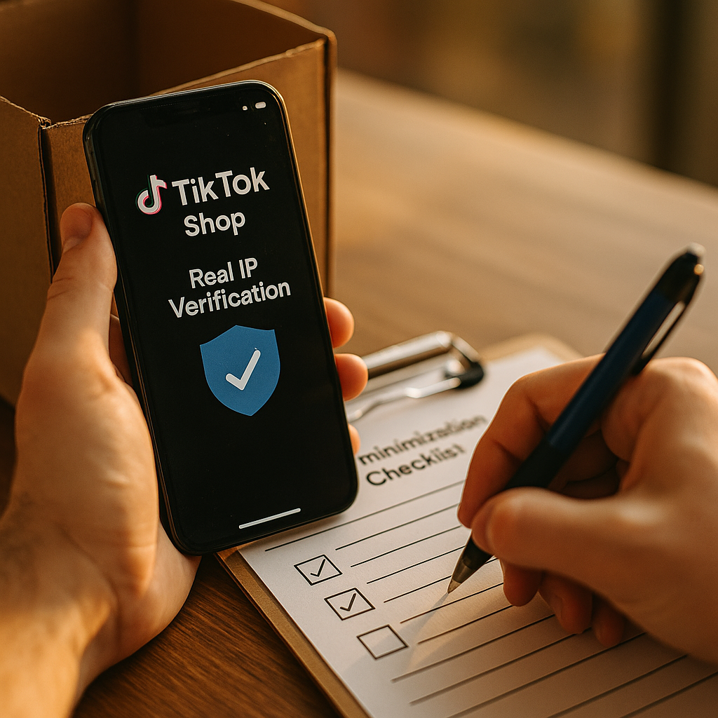 TikTok Shop Real IP Verification, Data Minimization Checklist