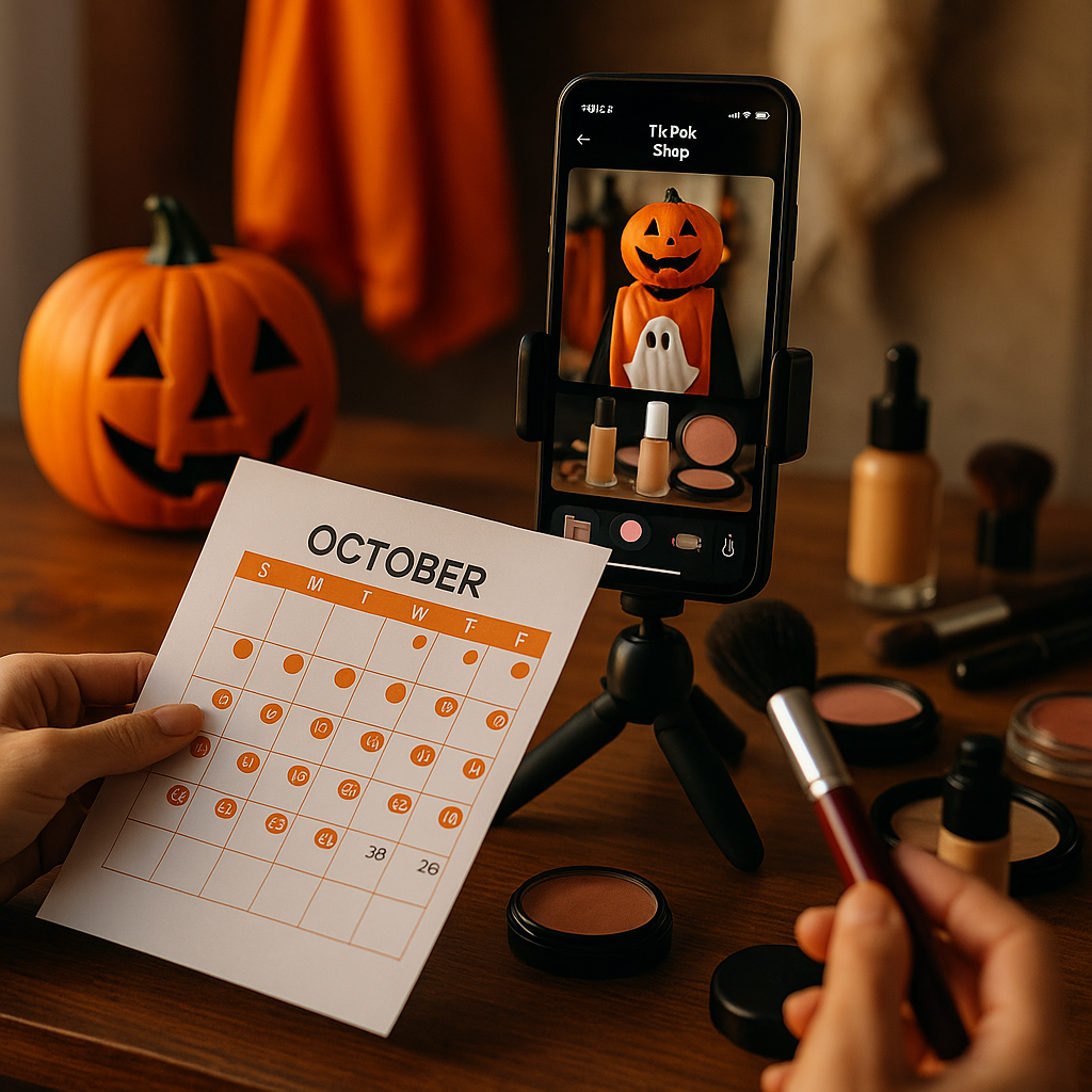 TikTok Shop October Saturation Calendar, Costume vs Beauty SKUs