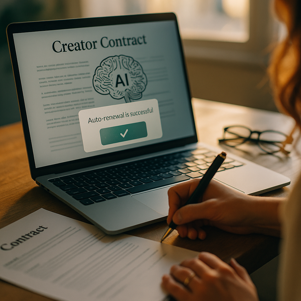 AI Auto Renews Creator Contracts, Brands Need Guardrails Now