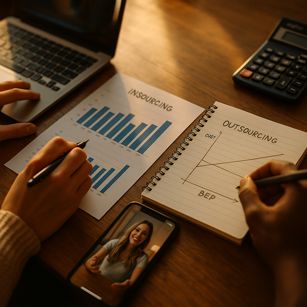 Insourcing vs Outsourcing UGC, A Cost Model and Breakeven Point