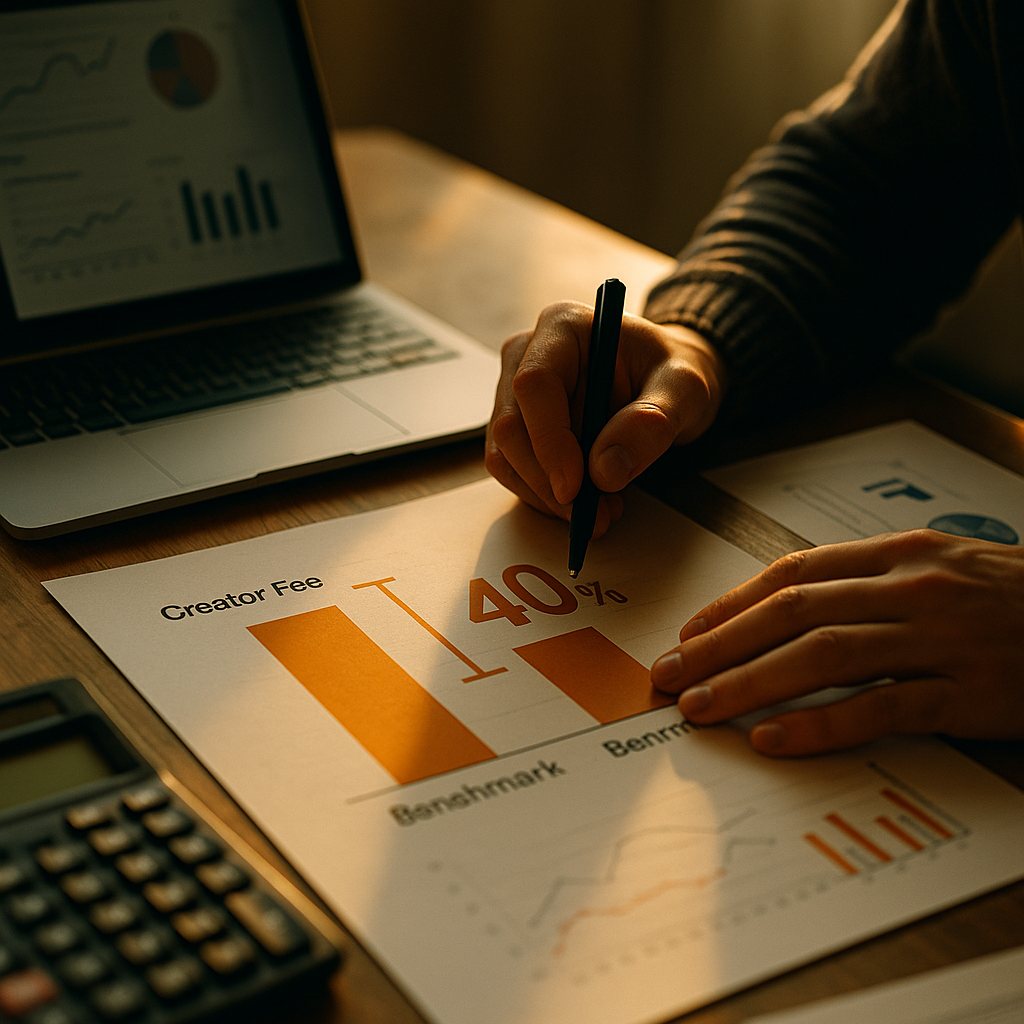 Creator Fee Benchmark Model, Closing the 40 Percent Gap