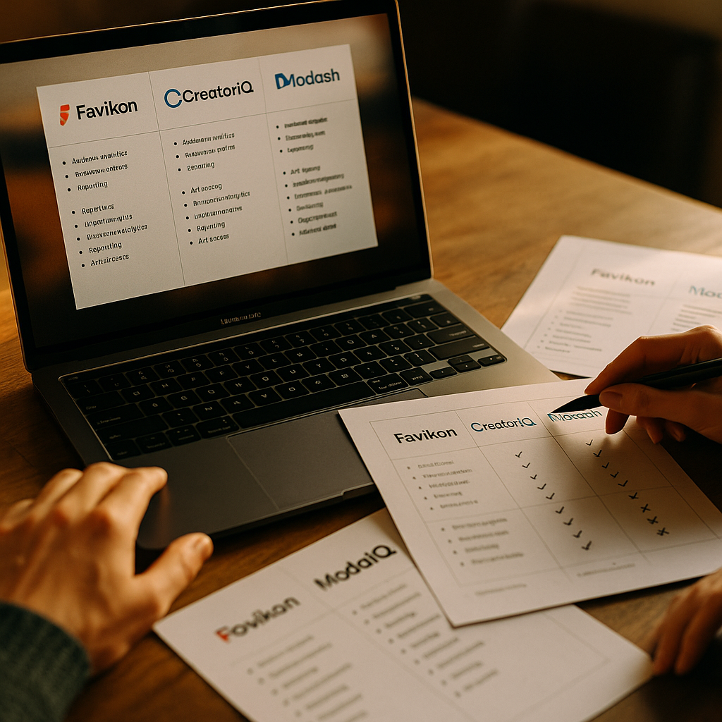 Favikon vs CreatorIQ vs Modash, Matching Discovery Tools to Budget