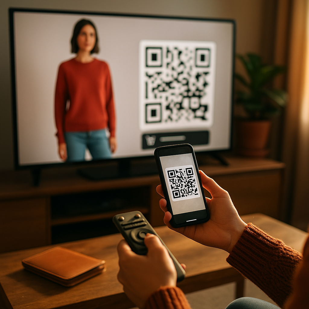 Shoppable CTV Spots, the QR Brief for Living Room Sales