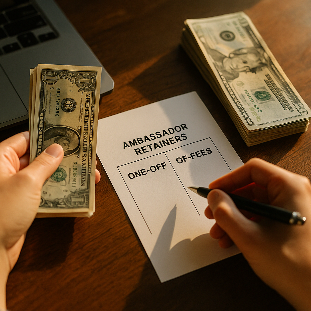 Ambassador Retainers vs One Off Fees, A Creator Budget Split