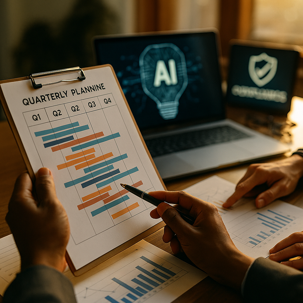 Quarterly Planning Frameworks, Balancing AI Speed and Compliance