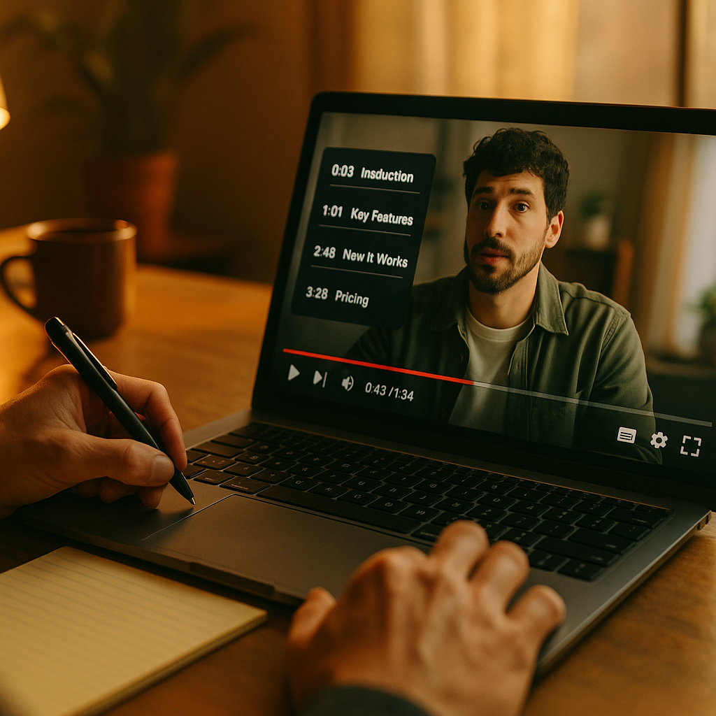 Timestamp Chaptering, the Video Brief Winning AI Snippets