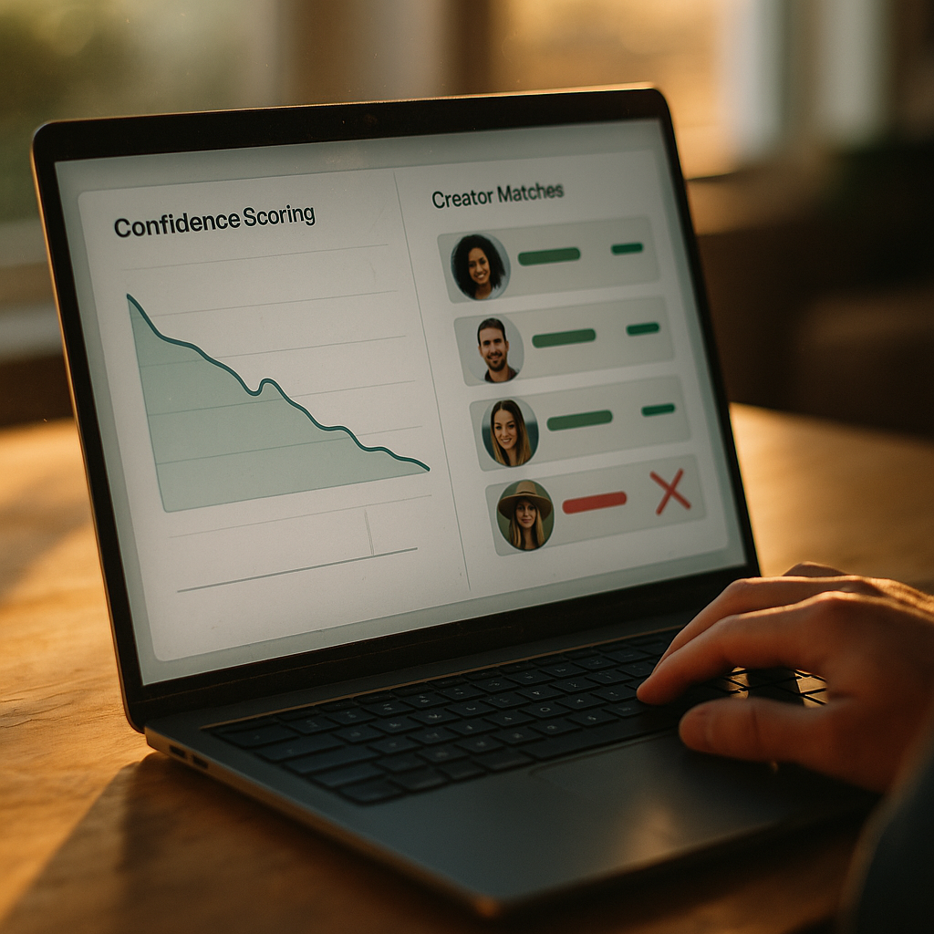 Confidence Scoring Dashboards Catch Bad Creator Matches Early