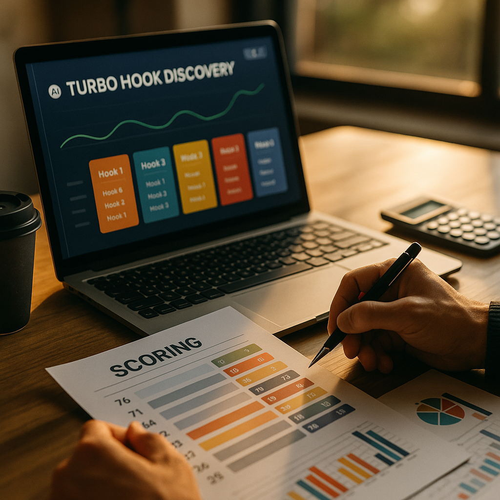 Turbo AI Hook Discovery Tools, Vetting Scoring Before Budget