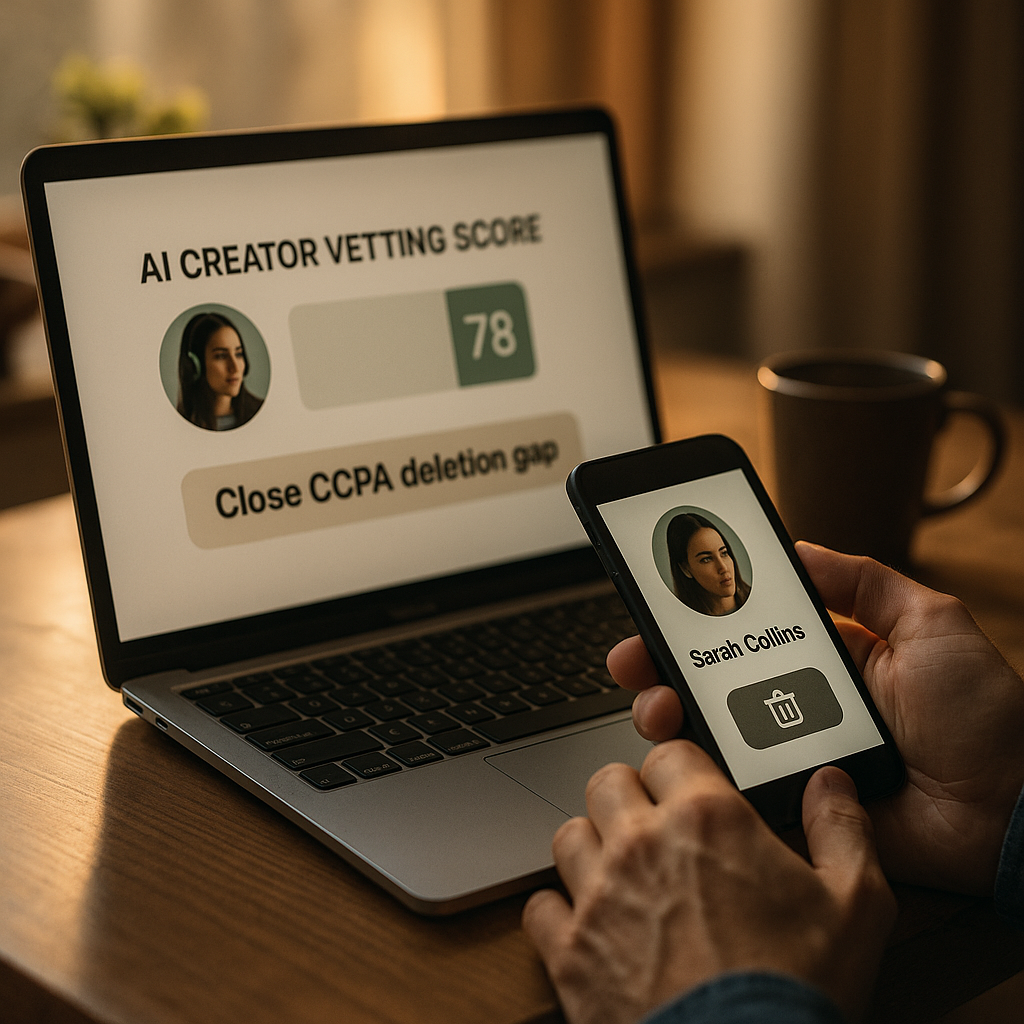 AI Creator Vetting Scores, Closing the CCPA Deletion Gap