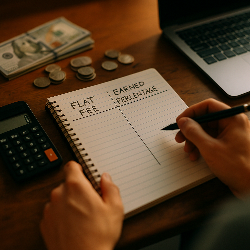 Flat Fee vs Earned Percentage, A Creator Payout Decision Matrix