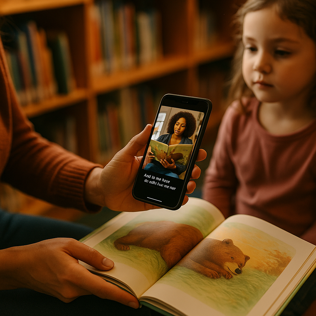 Silent Captioned Storytime, the UGC Brief Rebuilding Sound Off Scroll