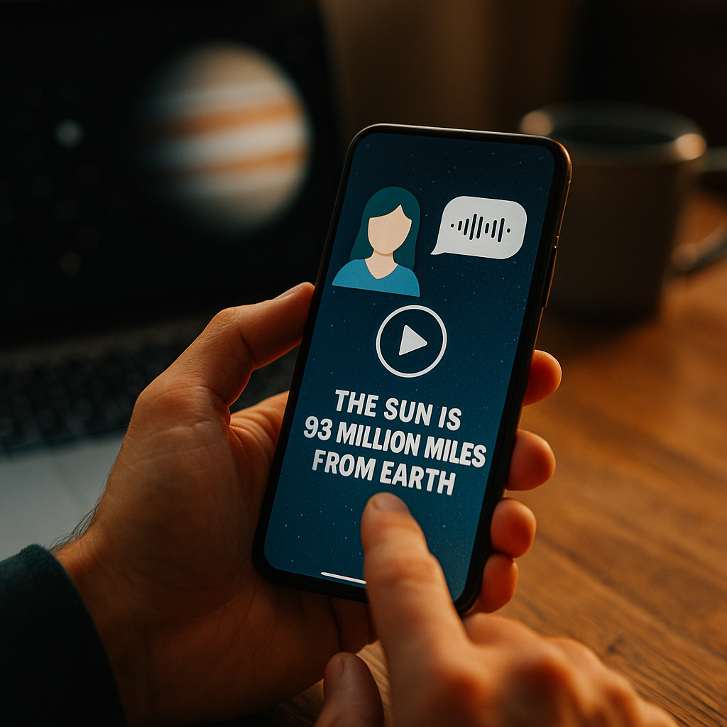 Text to Speech Fact Videos, Filling Feeds Without Sounding Fake