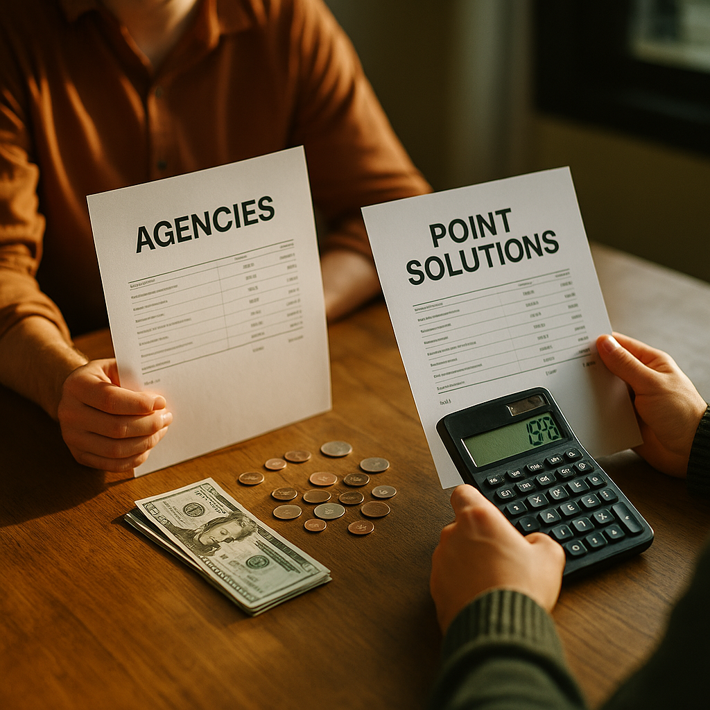 Agencies vs Point Solutions, A Creator Budget Cost Model