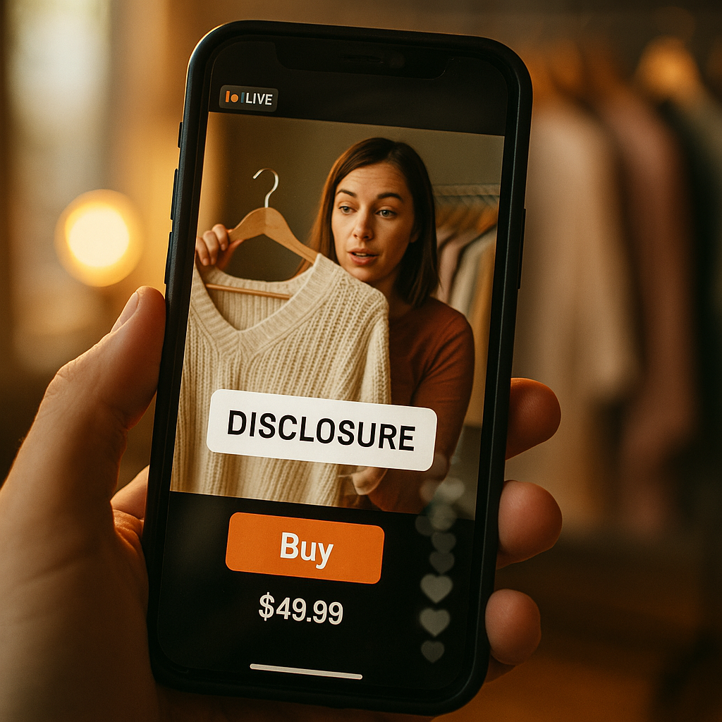 Shoppable Livestream Disclosures, Closing the Real Time Compliance Gap