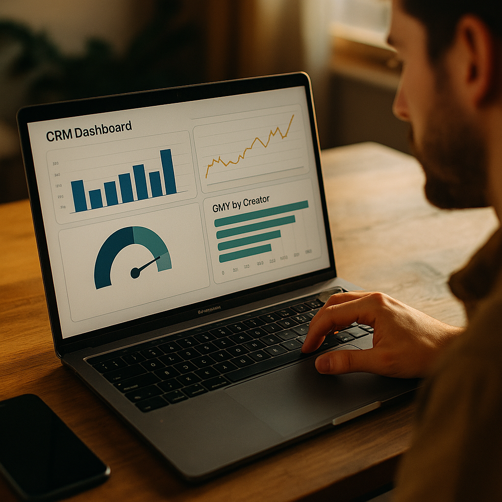 CRM Dashboards for GMV, CPA, and CAC Payback by Creator