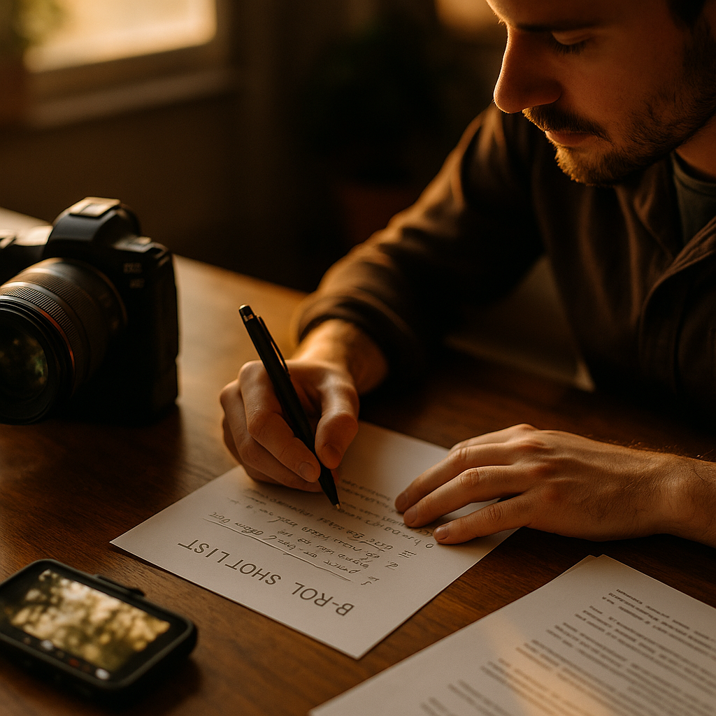B Roll Shot Lists, Scripting Footage That Pays Off Twice