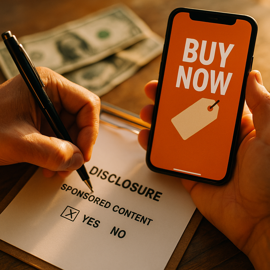 Commission Based Creator Payouts, Closing the FTC Disclosure Gap