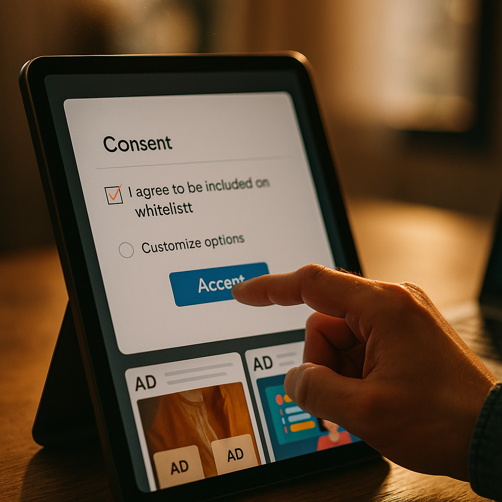 Whitelisting Consent Clauses, Closing the Ad Variation Gap