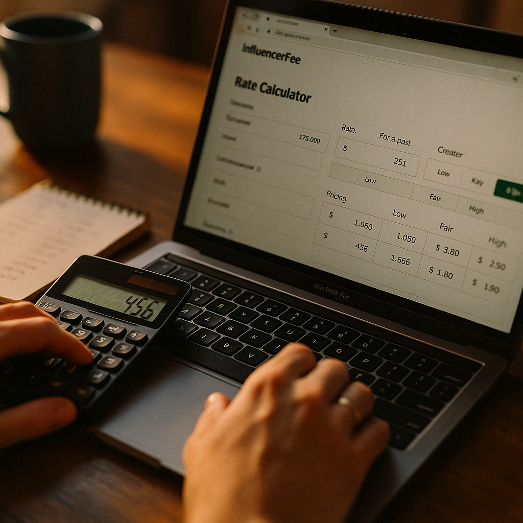 InfluencerFee Rate Calculator, Vetting Creator Pricing Data