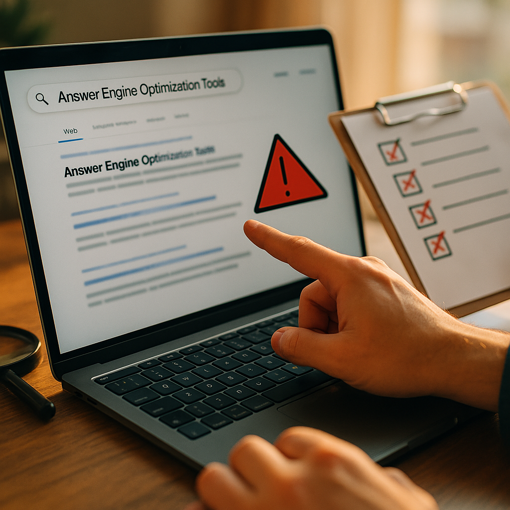 Answer Engine Optimization Tools, Vetting Vendor Red Flags