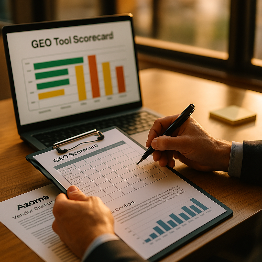 Azoma GEO Tool Scorecard, Vetting Vendor Claims Pre-Contract